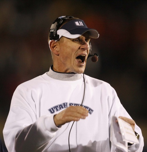 Tribune file photo
Utah State head coach Gary Andersen during a game against Boise State in 2009.