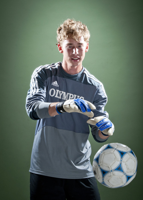 Michael Mangum  |  Special to The Salt Lake Tribune

Olympus senior goalkeeper Ethan Cash is shown in studio on Monday, May 28, 2012. Cash was selected as the Tribune 4A boys soccer MVP.