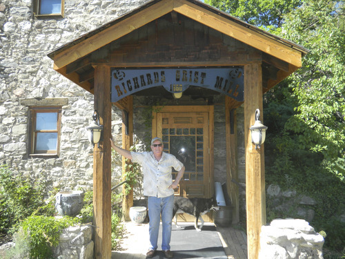 Tom Wharton  |  The Salt Lake Tribune
Homeowner Tom Owens stands in front of historic grist mill he
now calls home. The Farmington mill once was the Heidelberg
restaurant.