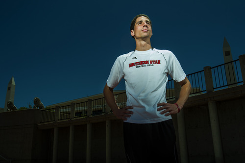 Chris Detrick  |  The Salt Lake Tribune
Southern Utah University senior Cam Levins poses for a portrait Tuesday May 29, 2012. Levins is an aspiring Olympic runner for Canada.
