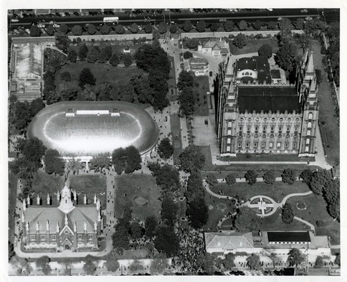 Tribune file photo

An aerial view of Temple Square from 1956.