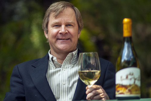 Chris Detrick  |  The Salt Lake Tribune
Ian Campbell, general manager of Log Haven in Millcreek Canyon, raises a glass of  2010 Michel Gassier Costieres de Nimes Nostre Pais White.