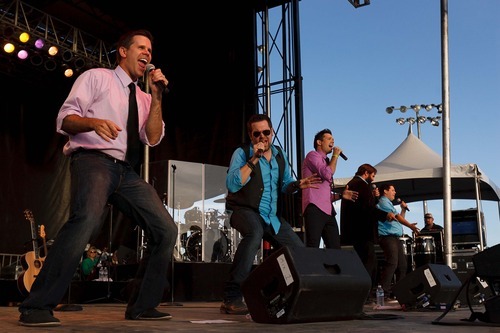 Trent Nelson  |  The Salt Lake Tribune
The Osmonds 2nd Generation perform at the West Jordan Arena Saturday, June 16, 2012 in West Jordan, Utah.