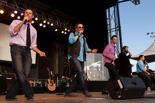 Trent Nelson  |  The Salt Lake Tribune
The Osmonds 2nd Generation perform at the West Jordan Arena Saturday, June 16, 2012 in West Jordan, Utah.