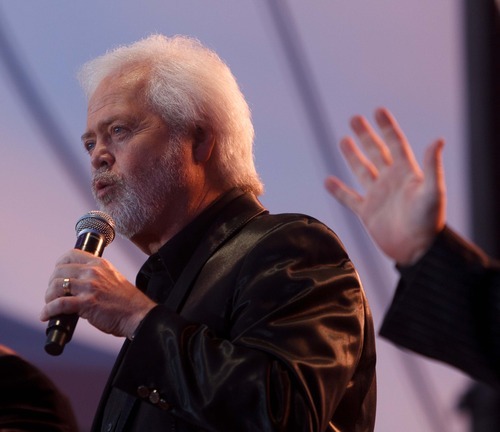 Trent Nelson  |  The Salt Lake Tribune
Merrill Osmond sings as the Osmond Brothers perform at the West Jordan Arena Saturday, June 16, 2012 in West Jordan, Utah.