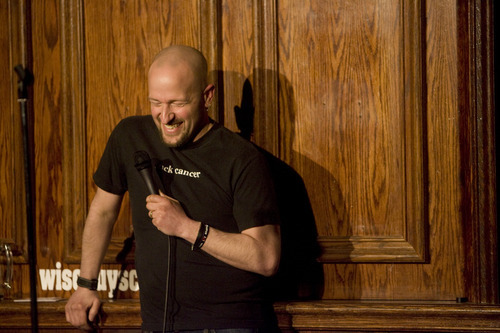 Kim Raff  |  The Salt Lake Tribune
Dov Siporin does stand-up comedy at Wiseguys Trolley Square in Salt Lake City about his experience with having terminal colon cancer. Siporin believes that 