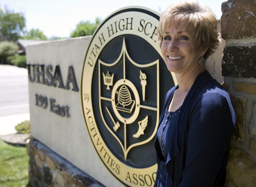 Kim Raff | The Salt Lake Tribune
Becky Anderson played basketball as a senior at Skyline and softball at the U. She later became Skyline's softball coach.