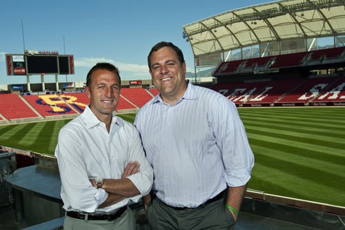 Chris Detrick  |  The Salt Lake Tribune
Real Salt Lake coach Jason Kreis, left, and general manager Garth Lagerwey have little in common, but together, they have turned RSL into one of the elite teams in Major League Soccer.