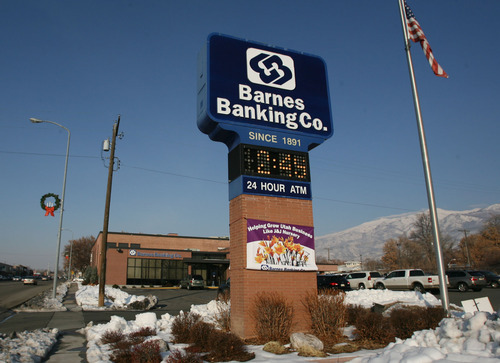 Photo by Leah Hogsten  |  The Salt Lake Tribune
Real estate loans that weren't repaid when the housing bubble burst were a key reason why Utah regulators seized the insolvent Barnes bank in January 2010.