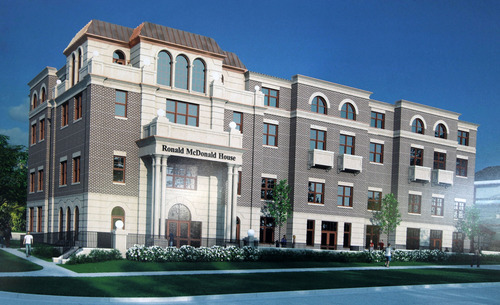 Al Hartmann  |  The Salt Lake Tribune
An artist's rendering of the new Ronald McDonald House to be built next to the existing facility at South Temple and 900 East.  Construction begins this summer.