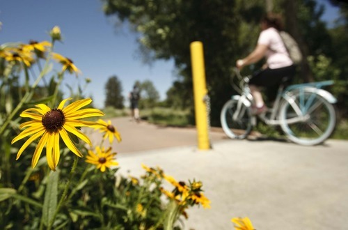 Leah Hogsten  |  The Salt Lake Tribune
The Ogden River Parkway is now a popular and refreshing amenity, attracting joggers, bikers and even swimmers and floaters. Utah's Water Advisory Board honored Ogden City with its prestigious Calvin K. Sudweeks award for restoration of a 1.1-mile stretch of the river through the heart of the city's downtown between Washington Boulevard to just below Wall Avenue.