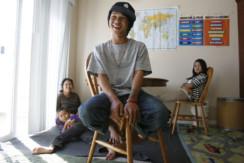 Francisco Kjolseth  |  The Salt Lake Tribune
Kpaw Htoo, 17, a Burmese refugee, talks about his first year of experiences as a student in the U.S., through a translator, at his home in Heber City on Thursday June 7, 2012, alongside his mother Paw Lae and brother Htoo Ka Paw, 11, and sister Hae Thaw Paw, 13.