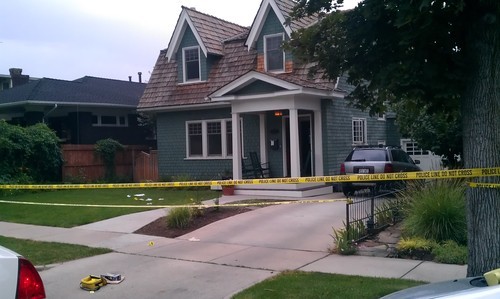 Michael Appelgate | The Salt Lake Tribune
Stabbing victim Steven B. Killpack reportedly ended up a half block away at this home on Douglas Street.