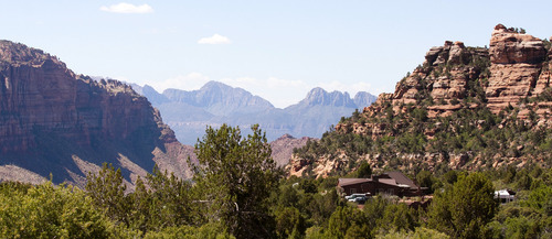 COBB CONDIE/Special to the Tribune

A privately held property currently being run as spiritual retreat overlooks the mountains of Zion National Park.