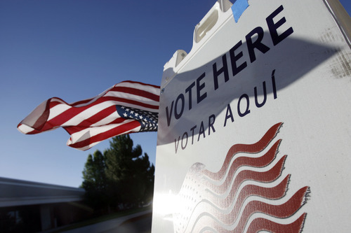 Francisco Kjolseth  |  The Salt Lake Tribune
Voting in the primary elections was off to a slow start at the Kearns St. Ann's School polling place on Tuesday, June 26, 2012.