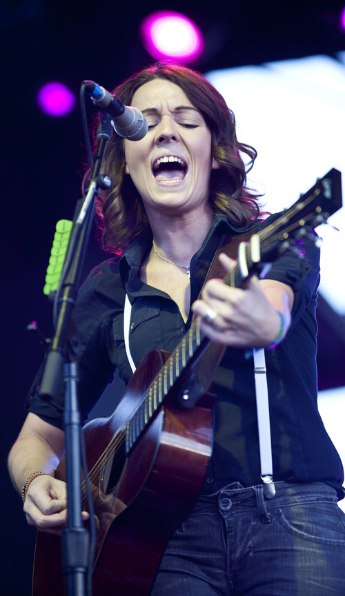 Lennie Mahler  |  The Salt Lake Tribune
Brandi Carlile performs in a sold-out show at Red Butte Garden in Salt Lake City on Sunday, July 15, 2012.
