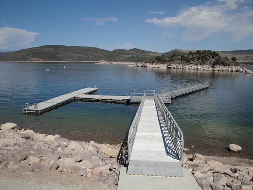 New fishing pier near Flaming Gorge Dam - The Salt Lake ...