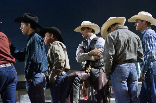 Chris Detrick  |  The Salt Lake Tribune
Cowboys watch the bull riding competition during the Dinosaur Roundup Rodeo Friday July 13, 2012. Tag Elliott was ranked 24th in the world when he was injured while attempting to ride a bull named Werewolf at the 2007 Days of '47 rodeo.