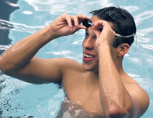 Al Hartmann  |  The Salt Lake Tribune 
Andrew Rutherfurd is a BYU swimmer who will represent Bolivia in the 2012 London Olympics.