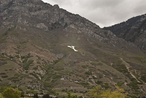 Donald W. Meyers  |  The Salt Lake Tribune
The block Y has stood above the Brigham Young University campus in Provo since 1906. U.S. Rep. Jason Chaffetz, R-Utah, has introduced legislation to sell the U.S. Forest Service land on Y Mountain that contains the landmark to BYU.