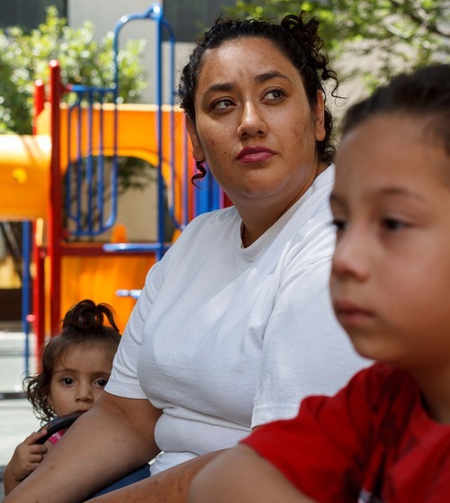 Trent Nelson  |  The Salt Lake Tribune
Crystal Garcia is a single mother raising seven children (three of her own and four of her sister's). Garcia lost her home and is staying at the Road Home shelter in Salt Lake City, Utah on Tuesday, July 24, 2012.