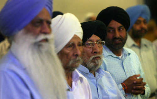 Steve Griffin | The Salt Lake Tribune


Men listen during a prayer service at the Sikh Temple of Utah, for the victims of the shooting at the Wisconsin Sikh Temple, in Taylorsville, Utah Wednesday August 8, 2012.