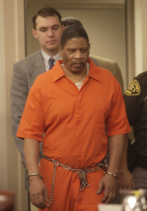 Francisco Kjolseth  |  Tribune file photo
Elroy Tillman, shown entering the court room at the Matheson Court House in Salt Lake City in 2002, has been on death row since 1983 for the May 1982 murder of Mark Schoenfeld in Salt Lake City. The 10th Circuit Court of Appeals has denied an appeal filed by Tillman in a bid to get the Utah Board of Pardons to reconsider his 