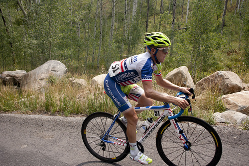 Jeremy Harmon  |  The Salt Lake Tribune

A rider makes the final climb during Stage 6 of the Tour of Utah on Sunday, August 12, 2012.