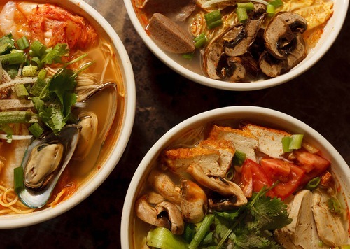 Trent Nelson  |  The Salt Lake Tribune
Noodle bowls at the Saigon Hot Pot restaurant in West Valley City.