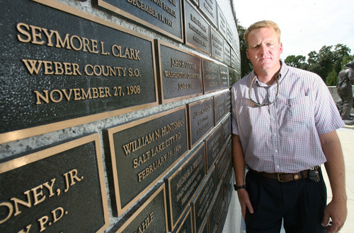 Steve Griffin | The Salt Lake Tribune


 Brody Young is the Utah State Parks officer who was shot and nearly killed by a fugitive in 2010 near Moab, Utah. He is photographed here at the Law Enforcement Memorial in Salt Lake City, Utah Thursday July 19, 2012.