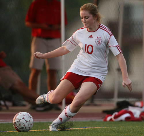 Steve Griffin | The Salt Lake Tribune


Judge's Madison Ulibarri centers the ball during soccer game between Judge and Highland at Judge Memorial Catholic High School in Salt Lake City, Utah Tuesday August 14, 2012.