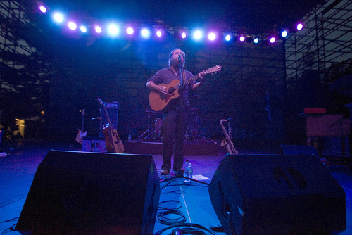 Paul Fraughton | Salt Lake Tribune
Sam Beam of Iron and Wine  performs at the seventh Twilight Concert of the season at Pioneer Park.
 Thursday, August 16, 2012