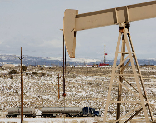Trent Nelson  |  The Salt Lake Tribune
Equipment in the oil fields of the Uinta Basin Tuesday, February 21, 2012 southeast of Vernal, Utah.