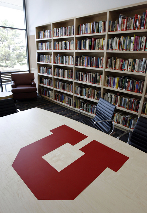 Francisco Kjolseth  |  The Salt Lake Tribune
The new Donna Garff Marriott Residential Scholars Hall  includes a library.