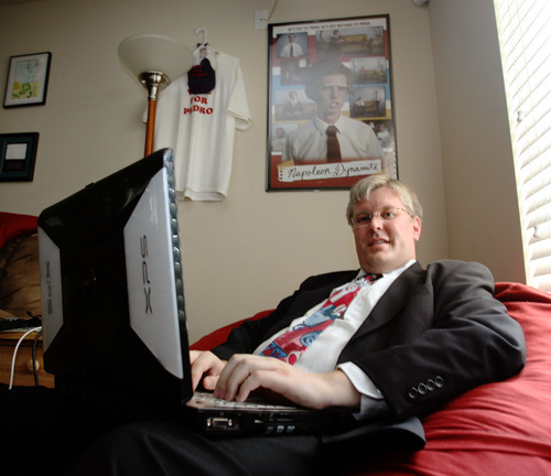 Steve Griffin | The Salt Lake Tribune


 Mike Christensen, a geographer, lost his job three years ago. Except for some temporary work, he's been unemployed ever since. And now he's going back to the University of Utah this fall to pursue a masters degree, so he can make himself more employable. Here he works on his laptop in a bean bag chair in his Salt Lake City, Utah Wednesday August 15, 2012.