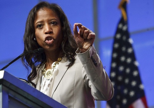 Leah Hogsten  |  The Salt Lake Tribune

Congressional candidate Mia Love wows GOP delegates with this pointed speech at the Utah Republican Convention in April. Next week, she will take an even bigger stage with a prime-time address at the Reublican National Convention.