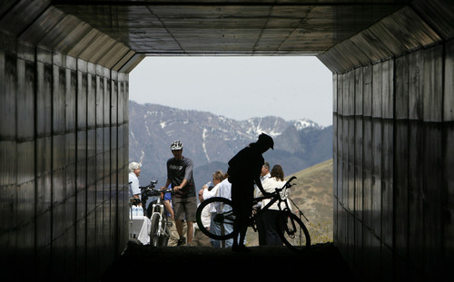 Francisco Kjolseth  |  Tribune file photo
A tunnel under a roadway affords the Little Valley Trail some views as it crosses Traverse Ridge in Draper.