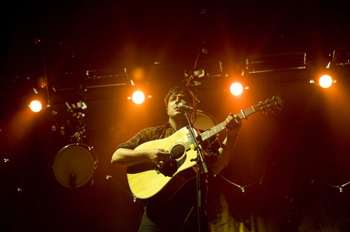 Kim Raff | The Salt Lake Tribune
Mumford & Sons frontman Marcus Mumford performs at Saltair in Magna on Aug. 22, 2012.