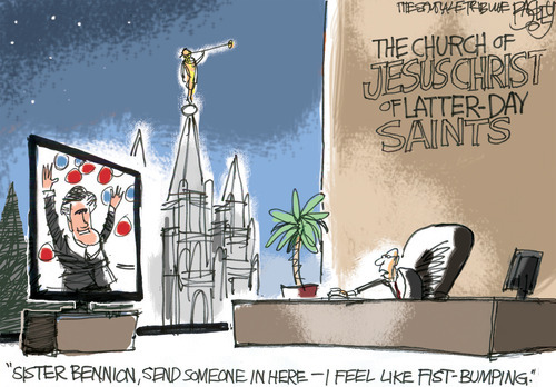 This Pat Bagley editorial cartoon appears in The Salt Lake Tribune on Friday, Aug. 31, 2012.