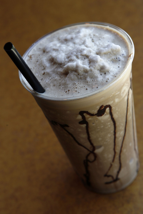 Francisco Kjolseth  |  The Salt Lake Tribune
The Jack Frost frozen coffee drink from Jack Mormon Coffee in the Avenues. This is one tasty coffee shake.