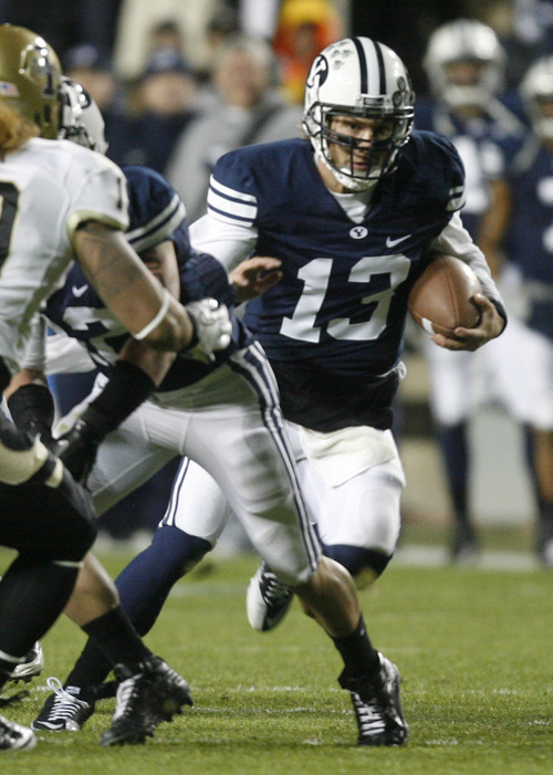 Rick Egan  | The Salt Lake Tribune 
BYU's starting quarterback Riley Nelson.
