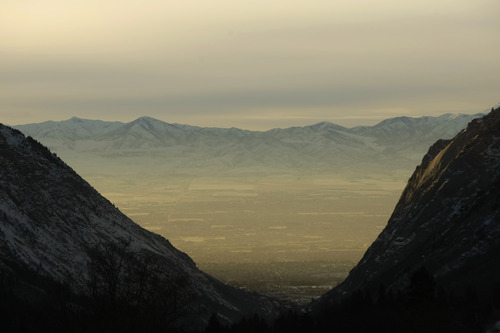 Chris Detrick  |  The Salt Lake Tribune 
An inversion in the Salt Lake Valley as seen from Little Cottonwood Canyon on Jan. 11, 2011.
