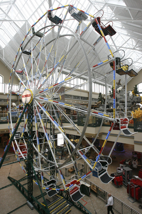 Rick Egan  | The Salt Lake Tribune 

A ferris wheel in the Scheels sporting goods store in Sandy.  Thursday, September 6, 2012.