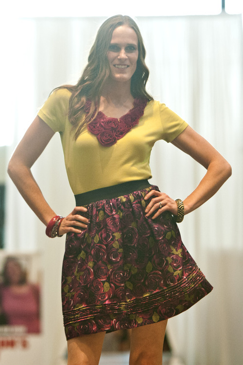 Chris Detrick  |  The Salt Lake Tribune
Salt Lake Community College Fashion Institute students model their clothes during the fourth-annual international Fashion's Night Out at Fashion Place Mall  on Thursday, Sept. 6, 2012.