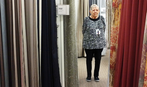 Steve Griffin | The Salt Lake Tribune


Merle Hansen has been a store clerk at JCPenney at Valley Fair Mall in West Valley City for 41 years where she works in the home department.