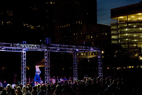 Kim Raff | The Salt Lake Tribune
Models walk down the runway showing off the latest line from Misc. during Fashion Night Out at the Gallivan Center in Salt Lake City on Sept. 14, 2012.