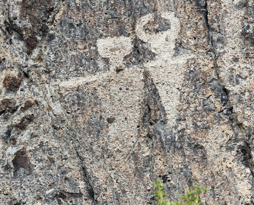 Al Hartmann  |  The Salt Lake Tribune
A petroglyph panel seen on a hike at the Fremont Indian State Park by art students from Granger High School. Students took a field trip with the Center for Documentary Expression and Art to look at Native American rock art and artifacts at the park earlier this month. They will use that experience to inspire them to create their own Native American mural that will be housed in their new school building.
