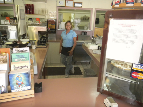 Tom Wharton | The Salt Lake Tribune
Waitress Linda Downs at Arshel's diner in Beaver.