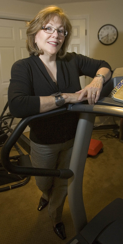 Paul Fraughton | Salt Lake Tribune

Jody Stubler, who had gastric bypass surgery three years ago, stands in her exercise room, which she uses nearly every day .