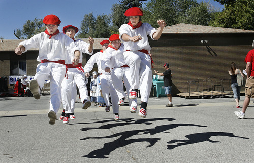 Scott Sommerdorf  l  The Salt Lake Tribune
The Basque dancing group called Utako Triskalariak dances at the Carmelite Fair at the Carmelite Monastery in Holladay, Sunday, September 19, 2010.